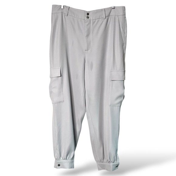 CONTEMPORAINE x SIMONS Beige Cargo Pants Multi Pocket US Sz 14 - Picture 3 of 10